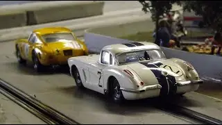 1/32 scale Slot car racing LeMans 1960