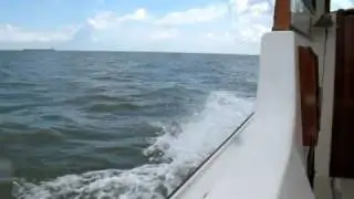 Going down the Houston Ship Channel to Galveston with my Albin 27