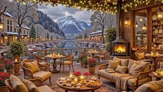 Warm Winter Guitar Jazz ~ Relaxing Cafe Music for Snowy Evenings Ambiance