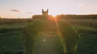 80's vibe and gothic style video of Pumpkin field maze in Quebec