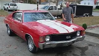 Dads first drive around the block. 1972 chevelle ss.