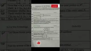 Linear Algebra 2023-(MS-153)|||Bachelor of Computer Science #BSCS #math #2023