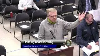 Planning Board Meeting 1-5-26