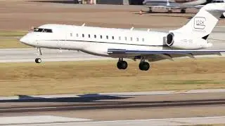 Glock Aviation Bombardier Global 6000 OE-IGG Landing at Dallas Love Field