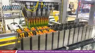 Clearpack Group's Robotic Case Packer for 140ml Vim Spout Pouches