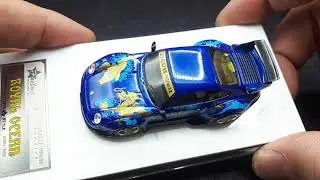 1/64 Porsche 993 RWB Royal Ocean by Fuelme , resin model car review