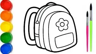 How to Draw Purse Coloring Page For Kids | Mobile Phone Drawing Clip Art For Kids | Toddlers