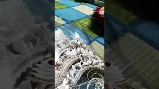 mukut🦋#vairal #flowers #artandcraft #mukutmaking #westbengal #mukut#shortvideo
