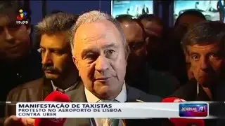 Taxistas manifestam-se no aeroporto de Lisboa