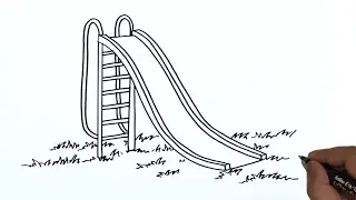 How to Draw Playground slide easy and step by step.