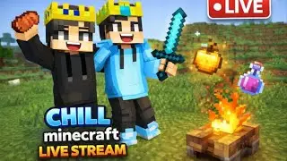 Chill With My Brother in Minecraft PE#minecraftpelive #MinecraftGameplay