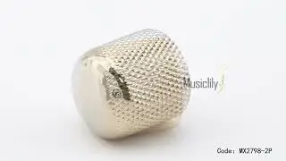 Musiclily Pro 24 Splines Dome Push-on Knob 18mm with Indicator Dot for USA Guitar Bass Pots 360 show