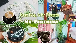 Nothing fancy just a cozy Birthday🎂✨ plants, coffee, cake 🎁 Bangladesh