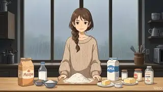 Cozy rainy day baking in ghibli style. #veo3 