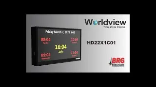 HD22X1C01 Worldview Time Zone Clock by BRG Precision Products.