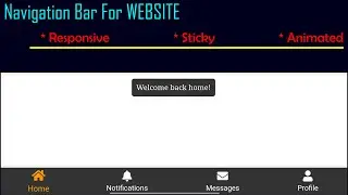 A Modern Bottom Navigation Bar with HTML, CSS, and JavaScript | Web Development Tutorial