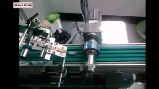 Ballpoint pen cap pen cover automatic horizontal top labeling machine label applicator line