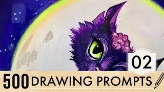 PURPLE CAT? - 500 Drawing Prompts #2