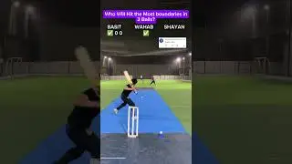 Who Will Hit the Most boundaries in 3 Balls? 😮 BASIT vs SHAYAN vs WAHAB #youtubeshorts #cricketmatch