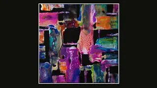 #9686 Multi Colored Cell Activator FUN Swipes On Black-Fluid Acrylics 5.09.2024