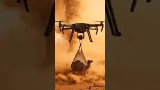 Drone rescues camel from sandstorm #wildlife #rescue #camel #drone #shorts #desert
