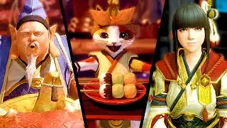 Monster Hunter Rise - Character Creation, Tutorial Text, & Early Game NPC Dialogue