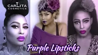 PURPLE LIPSTICK LOVERS | Shades of Purple | #PurpleLipstick #CarlitaCosmetics