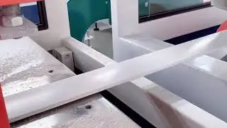 Exported to Australia:pvc foam window shutter profile machine/plastic pvc Wpc window frame line