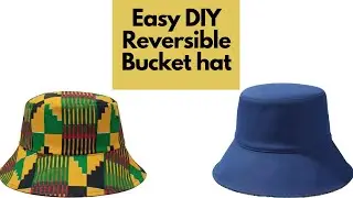Easy DIY Reversible Bucket Hat | Ankara & Denim Bucket Hat.