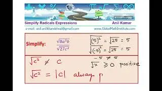 Simplify Radical Expressions with Variables Rationalize Denominator Write Restrictions of Surds IBSL