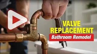Remove old valve and install new one tub bathroom remodel.