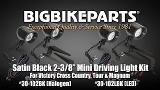 Black Satin Mini Driving Light Kits for Victory