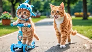 Mama cat dream come true a whale mask😊. Mama cat video
