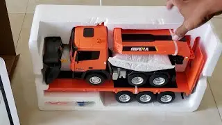ASMR Unboxing Huina Flatbed Transport Truck😀😍🚍#unboxing #cleaning #cleancar