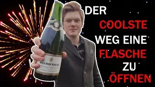 Sabrieren || Flasche mit Säbel öffnen Tutorial || Wie du einen Sekt oder Champagner köpfst