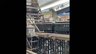 Steam led commuter departs South Manchester #hoscale #modelrailway