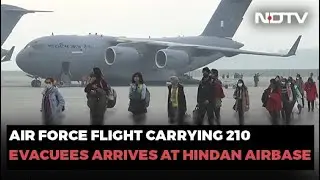Air Force Flight Carrying 210 Evacuees Arrives at Hindan Airbase