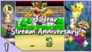 Beating The Entirety Of Super Mario 64 DS In  ̶O̶n̶e̶ Two Sittings For My 3rd Streaming Anniversary!