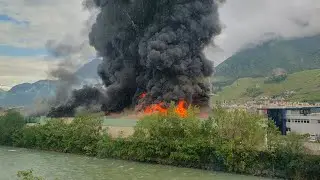 Gro&szlig;brand in der Alpitronic in Bozen