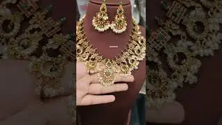Ruby stone and pearls necklace set#ruby #necklace #Rubystonenecklaceand#and #pearlsnecklace