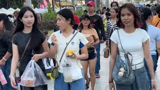 Most Popular! Phnom Penh The Walk Street - Cambodia Walking Tour | Riverside Street Food 4K 60fps