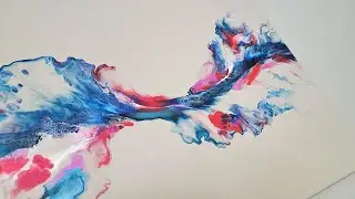OCEAN BLUES AND PINKS DUTCH POUR PAINTING - ELECGENT ACRYLIC POURING