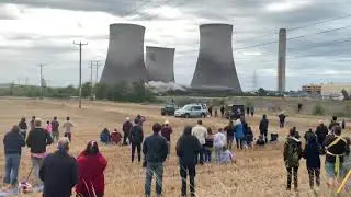 Didcot power station demolition 18/8/2019
