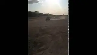 Albert falling off Moped