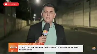 Susto: pneu estoura e van tomba em Goianinha/RN