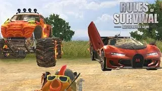 USING THE MAX LEVEL MONSTER TRUCK FOR THE FIRST TIME IN RULES OF SURVIVAL!