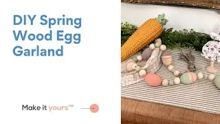 DIY Spring Wood Egg Garland #eastergarland #garland #diygarland #easterdecoringideas #diyeaster