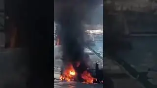 Gas Tanker HUGE Explosion! 👀#shorts #bluecollar #truck