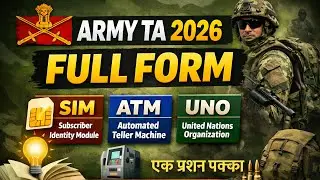 FULL FORM GK | Important Full Forms for Competitive Exams 🇮🇳Army Ta Exam 2026