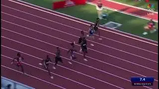 全米選手権100m予選カーリー10.04